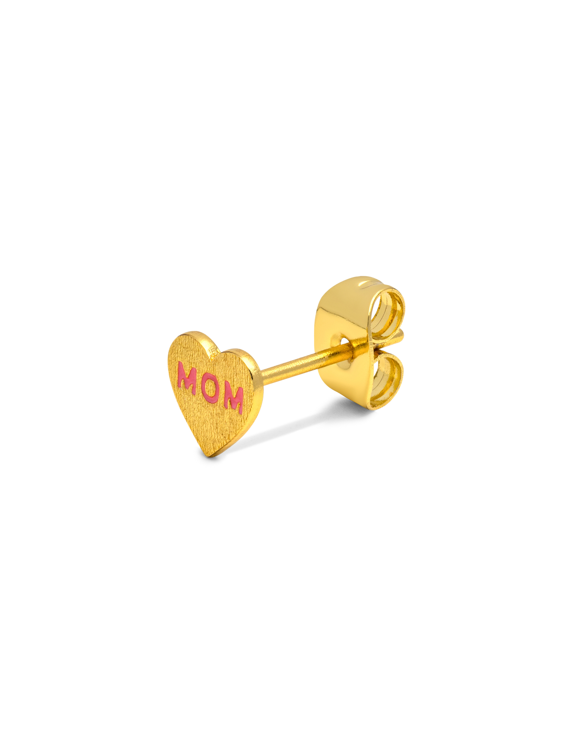 Heart Mom ørestik, forgyldt - 1 stk.